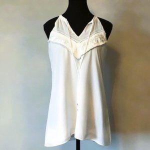 White House Black Market White Halter Blouse